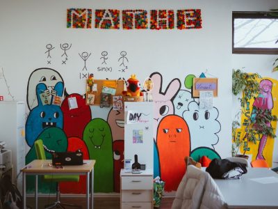 My culture and me Wandbemalung des Klassenzimmers